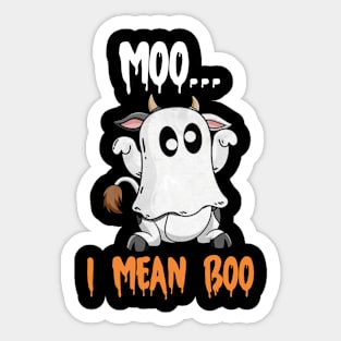 Moo I Mean Boo Sticker